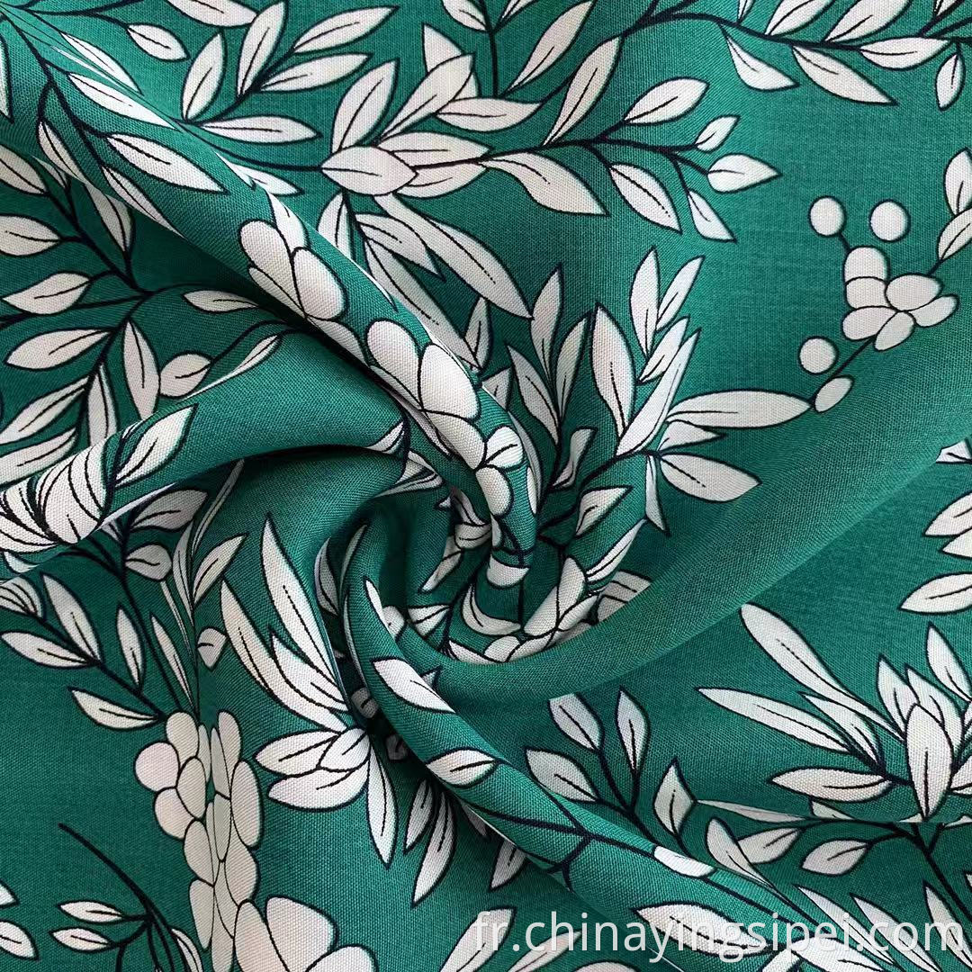 Tissu de rayonne tissée à la rayonne tissu matériau viscose floral imprimé tropical imprimé 100% viscose Rayon Fabric